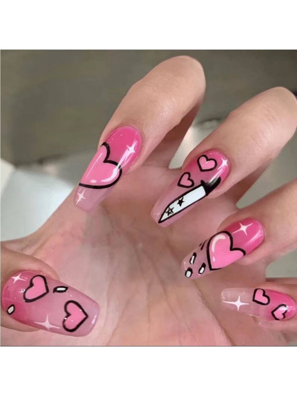 Love Hurts - Nail Junkie - full artificial nail set
